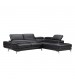 Vienna 5-Seater Grey Leatherette Corner Sofa with Chaise