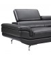 Vienna 5-Seater Grey Leatherette Corner Sofa with Chaise