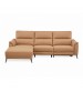 William Top Grain Leather Electric Recliner Chaise Sofa with Storage