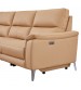 William Top Grain Leather Electric Recliner Chaise Sofa with Storage