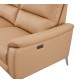 William Top Grain Leather Electric Recliner Chaise Sofa with Storage