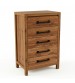 Toffee Bedroom Suite – 5 Piece Set with Dresser & Tallboy in Oak Finish