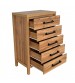 Toffee Bedroom Suite – 5 Piece Set with Dresser & Tallboy in Oak Finish