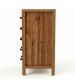 Toffee Bedroom Suite – 5 Piece Set with Dresser & Tallboy in Oak Finish